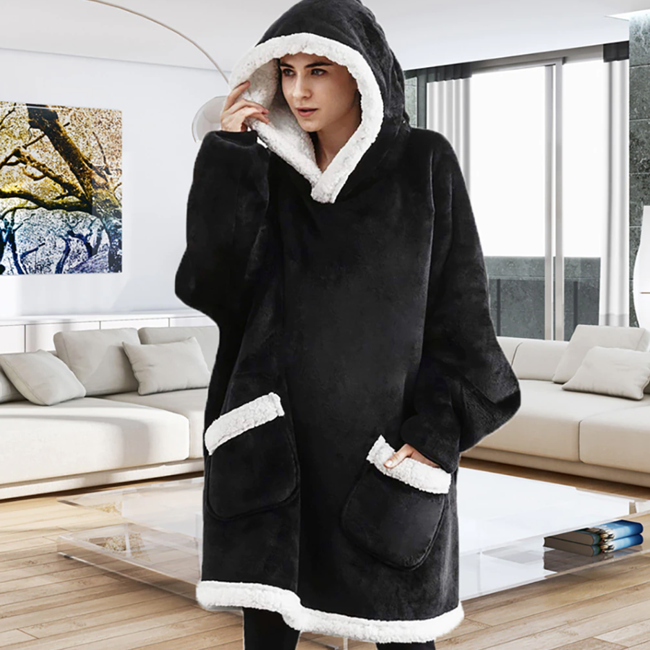 Pulover uriaș din fleece ultra confortabil pentru relaxare totală
