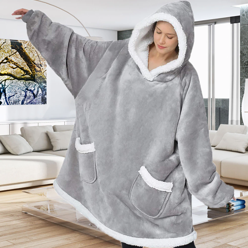 Pulover uriaș din fleece ultra confortabil pentru relaxare totală